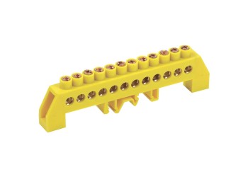 Шина PE "земля" в комбинированном DIN-изоляторе типа "Стойка" ШНИ-8х12-12-КС-Ж IEK YNN10-812-12DP-K05