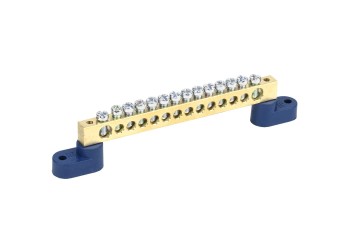 Шина N "ноль" на двух угловых изоляторах ШНИ-8х12-14-У2-С IEK YNN10-812-14C2-K07