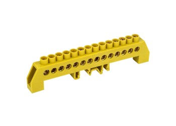 Шина PE "земля" в комбинированном DIN-изоляторе типа "Стойка" ШНИ-8х12-14-КС-Ж IEK YNN10-812-14DP-K05