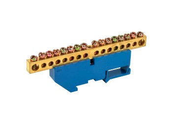 Шина N "ноль" на DIN-изол ШНИ-8х12-16-Д-С IEK YNN10-812-16D-K07