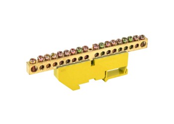 Шина PE "земля" на DIN-изол ШНИ-8х12-18-Д-Ж IEK YNN10-812-18D-K05