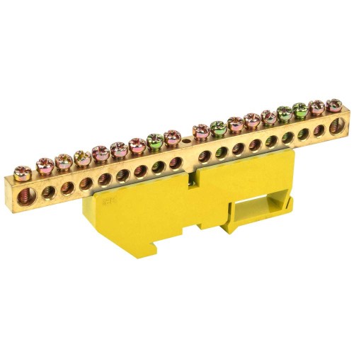 Шина PE "земля" на DIN-изол ШНИ-8х12-18-Д-Ж IEK YNN10-812-18D-K05, купить в Минске по самой низкой цене