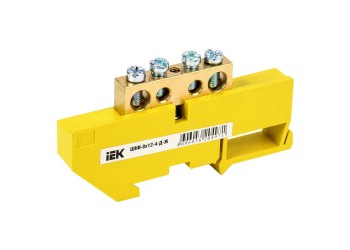 Шина PE "земля" на DIN-изол ШНИ-8х12-4-Д-Ж IEK YNN10-812-4D-K05