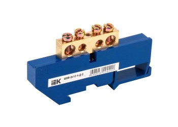 Шина N "ноль" на DIN-изол ШНИ-8х12-4-Д-С IEK YNN10-812-4D-K07