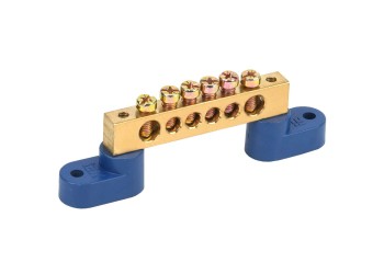 Шина N "ноль" на двух угловых изоляторах ШНИ-8х12-6-У2-С IEK YNN10-812-6C2-K07