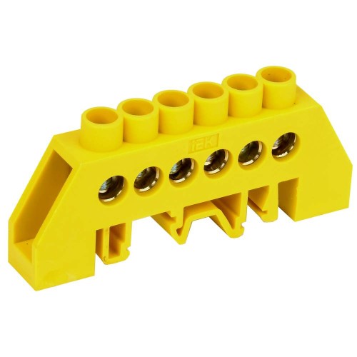 Шина PE "земля" в комбинированном DIN-изоляторе типа "Стойка" ШНИ-8х12-6-КС-Ж IEK YNN10-812-6DP-K05, купить в Минске по самой низкой цене