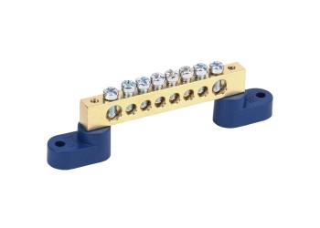 Шина N "ноль" на двух угловых изоляторах ШНИ-8х12-8-У2-С IEK YNN10-812-8C2-K07