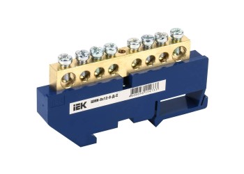 Шина N "ноль" на DIN-изол ШНИ-8х12-8-Д-С IEK YNN10-812-8D-K07