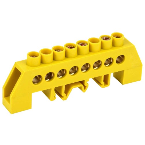 Шина PE "земля" в комбинированном DIN-изоляторе типа "Стойка" ШНИ-8х12-8-КС-Ж IEK YNN10-812-8DP-K05, купить в Минске по самой низкой цене