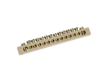 Шина PEN "земля-ноль" 6х9мм 14/2 (14групп/крепеж по краям) IEK YNN11-14-100