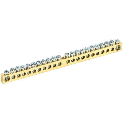 Шина PEN "земля-ноль" 8х12мм 22/1 (22групп/крепеж по центру) IEK YNN20-22-100, купить в Минске по самой низкой цене