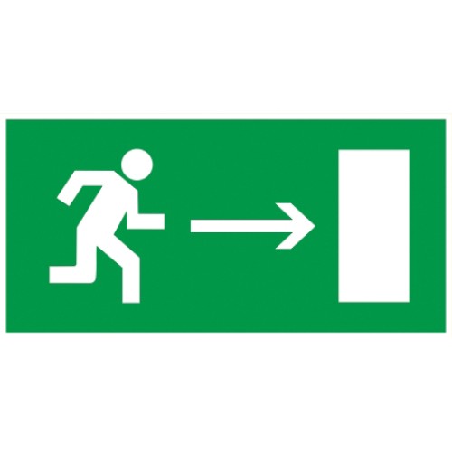 Этикетка самоклеящаяся 200х100мм "Направление к эвакуационному выходу направо" IEK YPC30-2010NEV-NAPR, купить в Минске по самой низкой цене