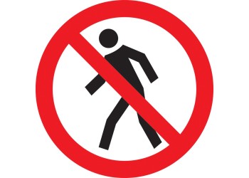 Самоклеящаяся этикетка Ф180мм "Проход запрещен" IEK YPC40-PRZAP-1-010