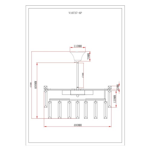 Потолочная люстра Moderli Crystal V10737-6P, купить в Минске по самой низкой цене