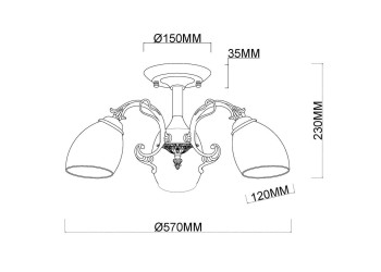 Потолочная люстра MyFar Ceiling Biene MR1522-3C