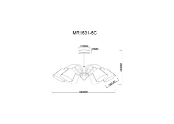 Потолочная люстра MyFar Amber MR1631-6C