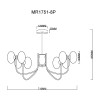 Потолочная люстра MyFar Scott MR1751-8P, купить в Минске по самой низкой цене