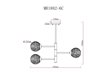 Потолочная люстра MyFar Camilla MR1882-6C