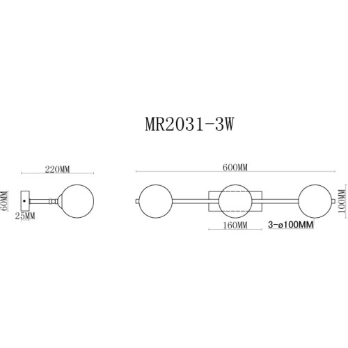 Бра MyFar Valency MR2031-3W, купить в Минске по самой низкой цене