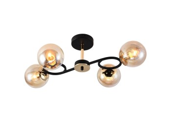 Потолочная люстра Reluce 01338-0.3-04 BK+FGD