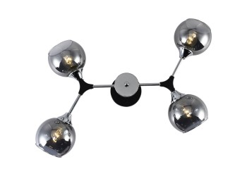 Потолочная люстра Reluce 01360-0.3-04 BK+CR