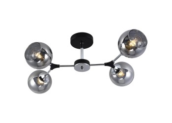 Потолочная люстра Reluce 01360-0.3-04 BK+CR