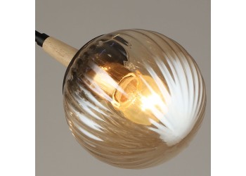 Потолочная люстра Reluce 04886-0.3-03 BK+WOOD