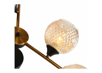 Потолочная люстра Reluce 11341-0.3-04 GOLD BRONZE+BK