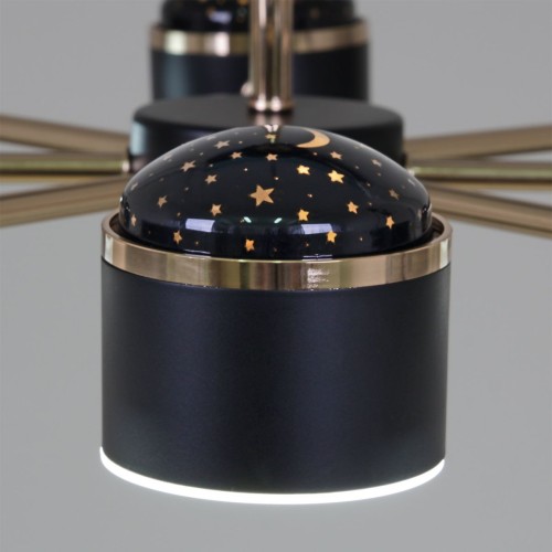 Потолочная светодиодная люстра Reluce 13289-4.3-06 Чёрный+Золотой хром, купить в Минске по самой низкой цене