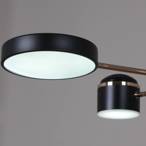 Потолочная светодиодная люстра Reluce 13289-4.3-06 Чёрный+Золотой хром, купить в Минске по самой низкой цене