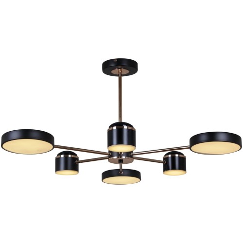 Потолочная светодиодная люстра Reluce 13289-4.3-06 Чёрный+Золотой хром, купить в Минске по самой низкой цене