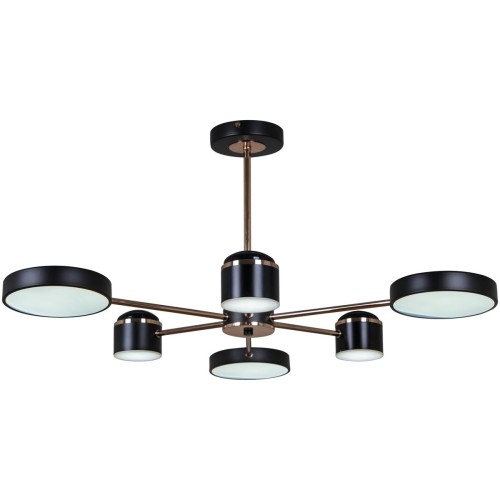 Потолочная светодиодная люстра Reluce 13289-4.3-06 Чёрный+Золотой хром, купить в Минске по самой низкой цене