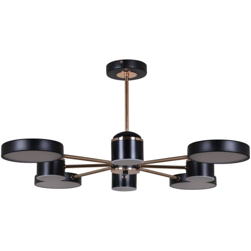 Потолочная светодиодная люстра Reluce 13289-4.3-08 Чёрный+Золотой хром, купить в Минске по самой низкой цене