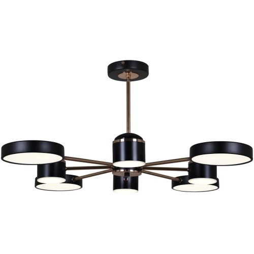 Потолочная светодиодная люстра Reluce 13289-4.3-08 Чёрный+Золотой хром, купить в Минске по самой низкой цене