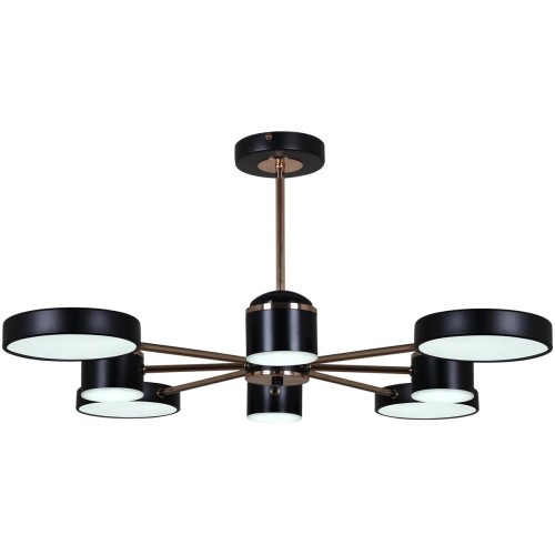 Потолочная светодиодная люстра Reluce 13289-4.3-08 Чёрный+Золотой хром, купить в Минске по самой низкой цене