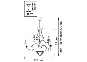 Подвесная люстра Osgona Classic 700514
