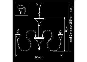 Потолочная люстра Osgona Serpente 703084