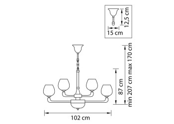 Подвесная люстра Osgona Delta 706152