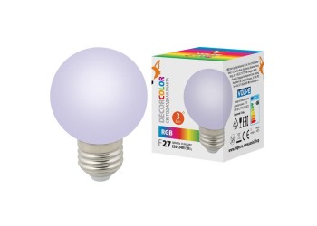 Лампа светодиодная Volpe E27 3W матовая LED-G60-3W/RGB/E27/FR/С UL-00006960