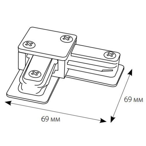 Соединитель для шинопроводов L-образный Volpe UBX-Q121 K21 WHITE 10576, купить в Минске по самой низкой цене