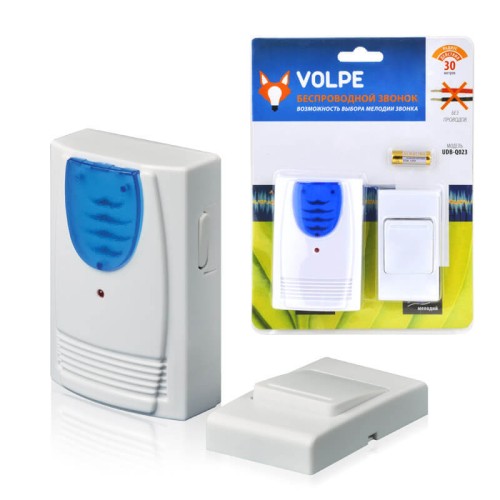 Звонок беспроводной Volpe UDB-Q023 W-R1T1-16S-30M-WH 11016, купить в Минске по самой низкой цене
