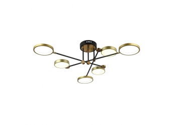 Потолочная светодиодная люстра Gerhort G51244/6BK+GD