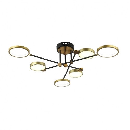 Потолочная светодиодная люстра Gerhort G51244/6BK+GD, купить в Минске по самой низкой цене