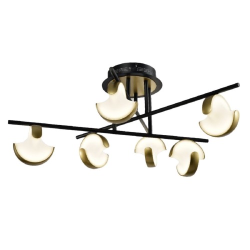 Потолочная светодиодная люстра Gerhort G91051/6BK+GD, купить в Минске по самой низкой цене