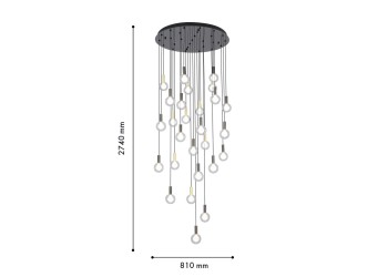 Подвесная светодиодная люстра Favourite Kula 4378-27P