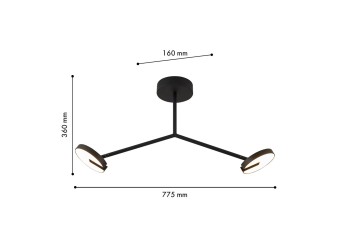 Потолочная светодиодная люстра Favourite Paritet 4401-2C