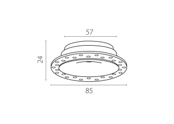 Рамка скрытого монтажа вогнутая д/светильников 0741х6 Spira Lightstar 074106-01