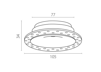Рамка скрытого монтажа вогнутая д/светильников 0742х6 Spira Lightstar 074206-01