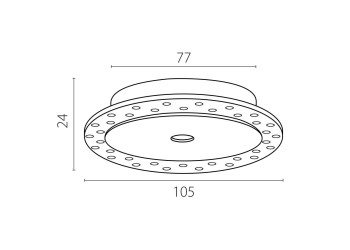 Рамка скрытого монтажа плоская д/светильников 0742х6 Spira Lightstar 074206-02