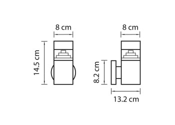Уличный настенный светодиодный светильник Lightstar Raggio 377615